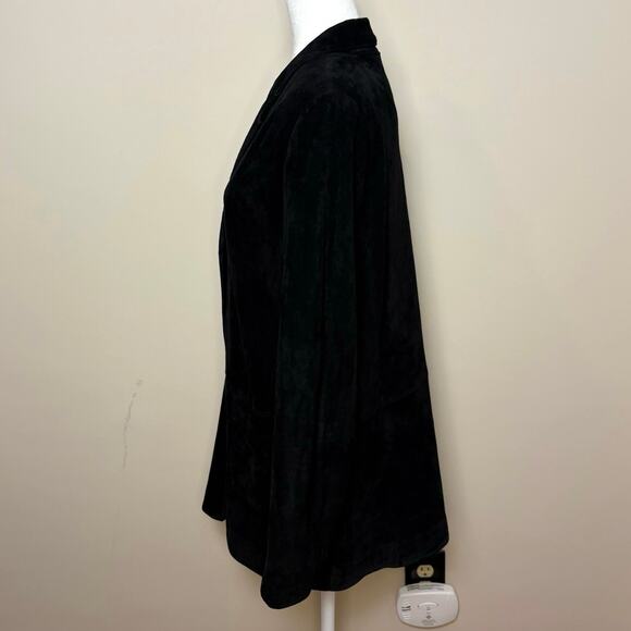 Lord & Taylor Vintage Black Suede Jacket Blazer - Picture 3 of 13